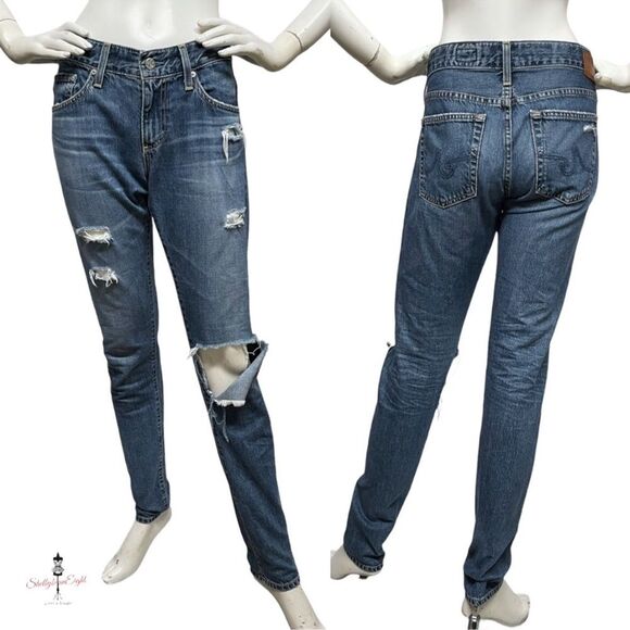 ADRIANO GOLDSCHMIED AG The Nikki Relaxed Skinny Ripped Distressed Destroyed 27 - Picture 2 of 12